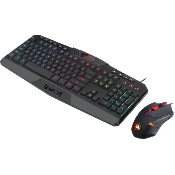 Kit Tastatura si Mouse Gaming Redragon S101 negru