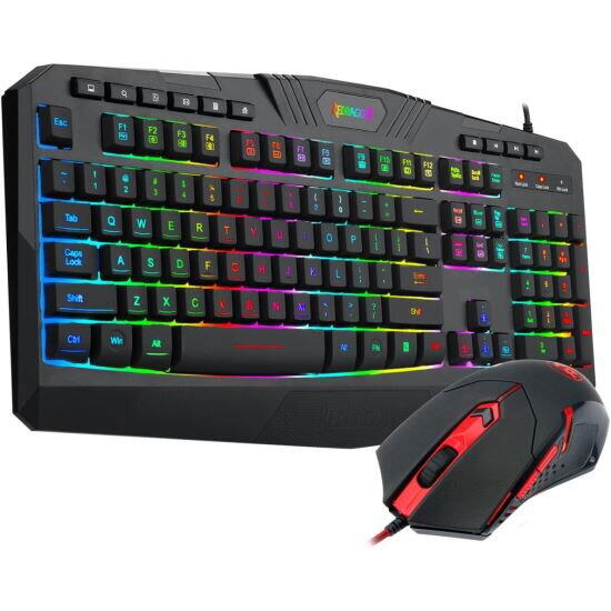 Kit Tastatura si Mouse Gaming Redragon S101 negru