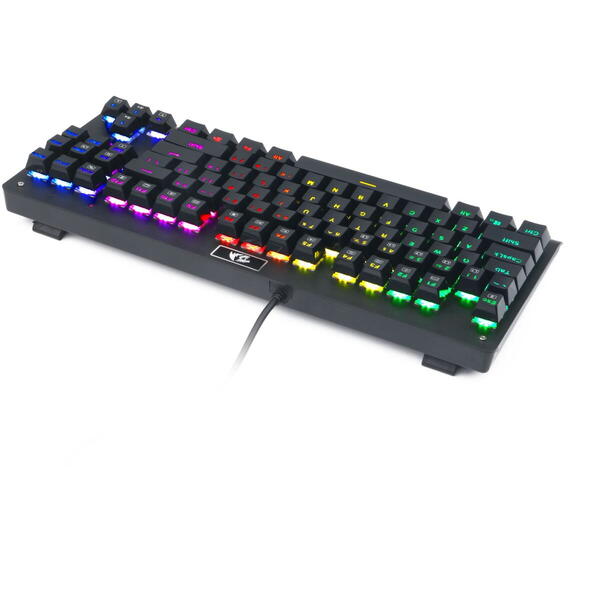 Tastatura gaming Redragon Dark Avenger neagra iluminare RGB