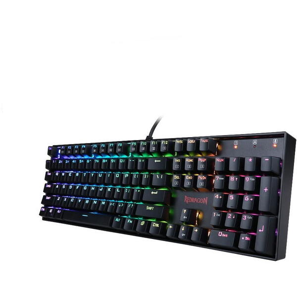 Tastatura gaming Redragon Mitra mecanica RGB cu switch-uri rosii