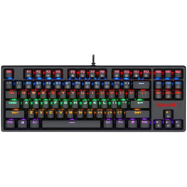 Tastatura gaming Redragon Daksa neagra iluminare rainbow