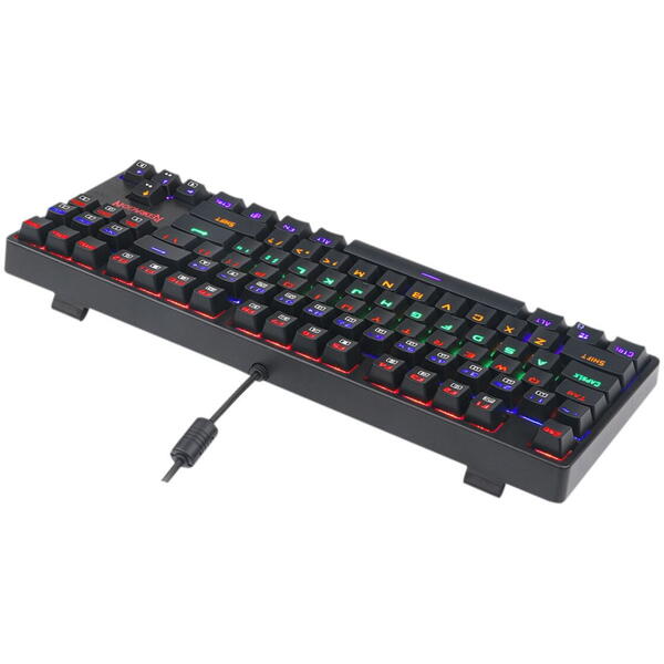 Tastatura gaming Redragon Daksa neagra iluminare rainbow