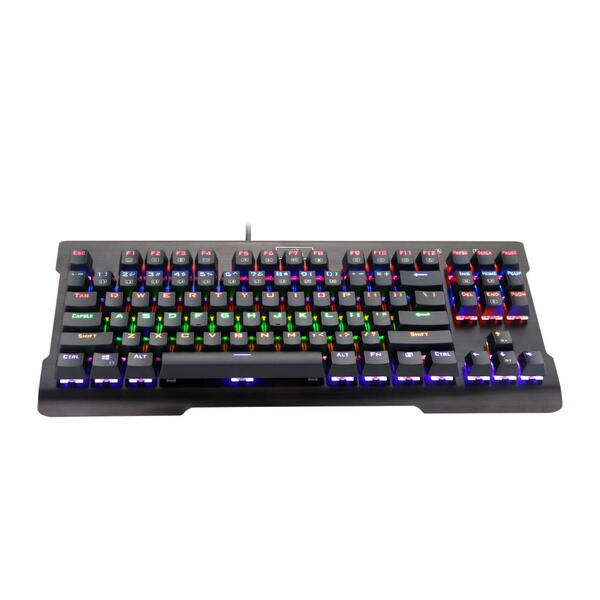 Tastatura gaming Redragon Visnu neagra iluminare rainbow