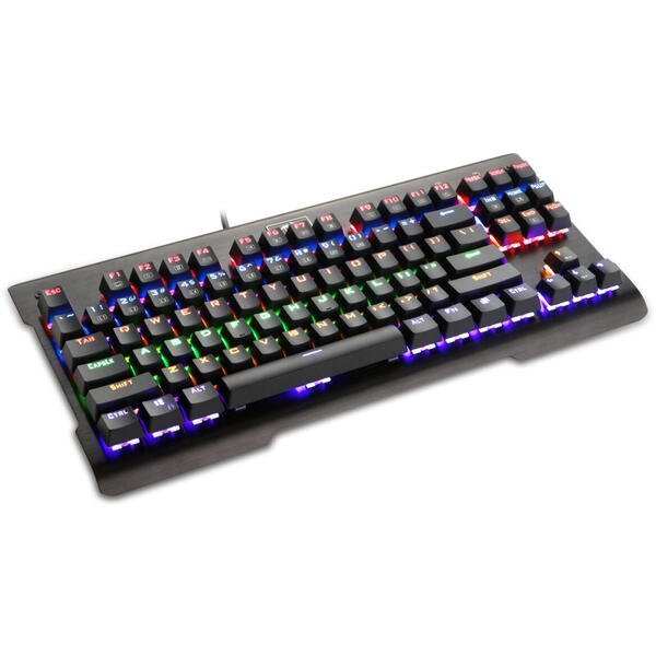 Tastatura gaming Redragon Visnu neagra iluminare rainbow