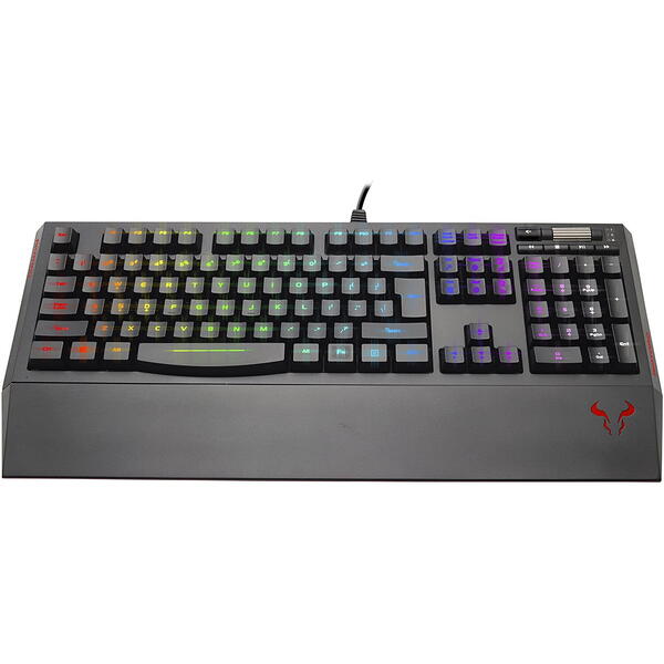 Tastatura gaming Riotoro Ghostwriter neagra Cherry Black iluminare RGB