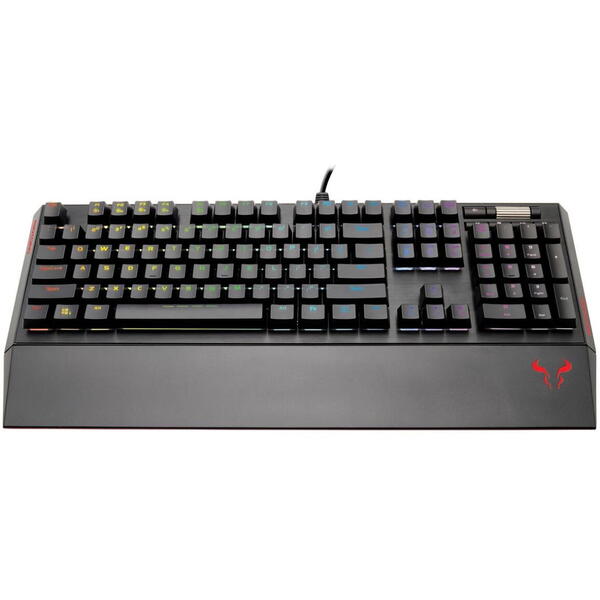 Tastatura gaming Riotoro Ghostwriter neagra iluminare RGB