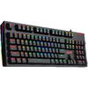 Tastatura gaming Redragon Amsa Pro iluminare RGB neagra switch-uri albastre