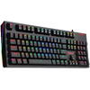 Tastatura gaming Redragon Amsa Pro iluminare RGB neagra switch-uri albastre