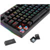 Tastatura gaming Redragon Amsa Pro iluminare RGB neagra switch-uri albastre