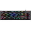 Tastatura gaming Redragon Amsa Pro iluminare RGB neagra switch-uri albastre