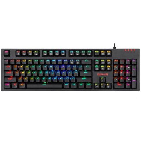 Tastatura gaming Redragon Amsa Pro iluminare RGB neagra switch-uri albastre