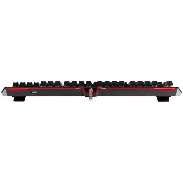 Tastatura gaming Riotoro Ghostwriter Elite Cherry MX Silent Red neagra iluminare RGB