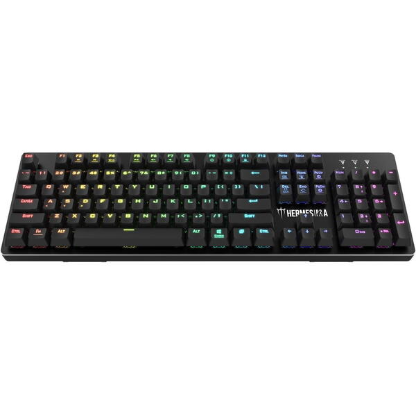 Tastatura gaming Gamdias Hermes P2A neagra iluminare RGB