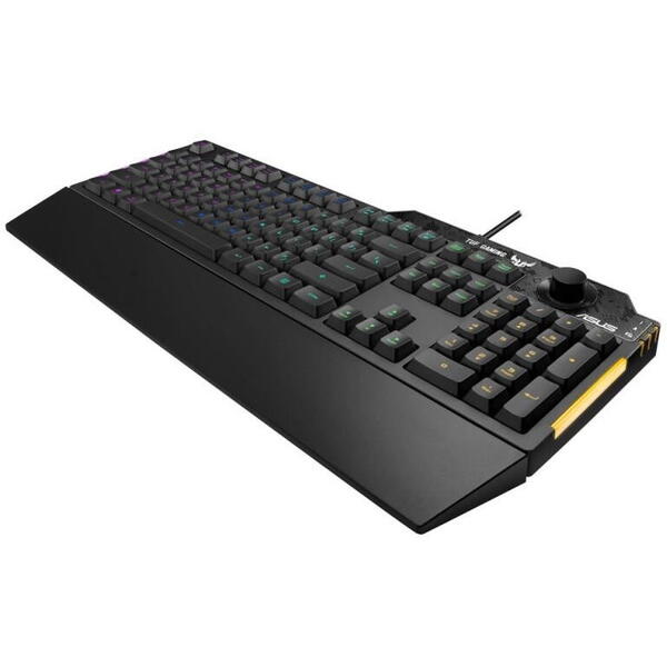 Tastatura gaming Asus TUF Gaming K1 neagra iluminare RGB