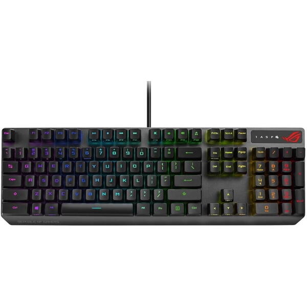 Tastatura gaming Asus ROG Strix Scope RX neagra iluminare RGB