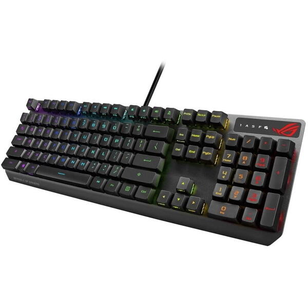Tastatura gaming Asus ROG Strix Scope RX neagra iluminare RGB