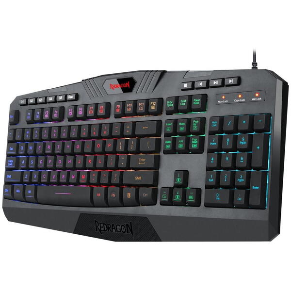 Tastatura gaming Redragon Harpe Pro neagra iluminare RGB