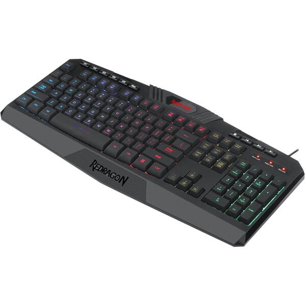 Tastatura gaming Redragon Harpe Pro neagra iluminare RGB