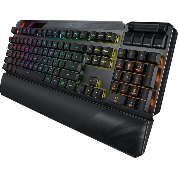 Tastatura gaming Asus ROG Claymore II ROG RX Red neagra iluminare RGB