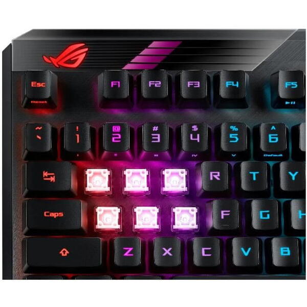 Tastatura gaming Asus ROG Claymore II ROG RX Red neagra iluminare RGB