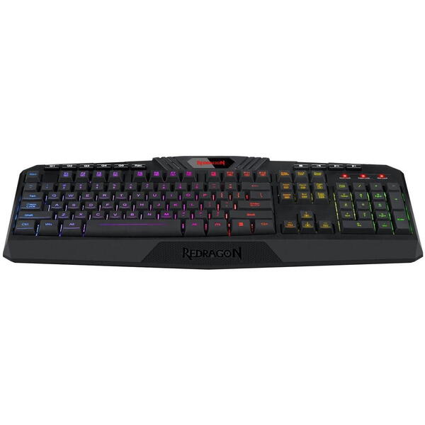 Tastatura gaming Redragon Harpe neagra iluminare RGB