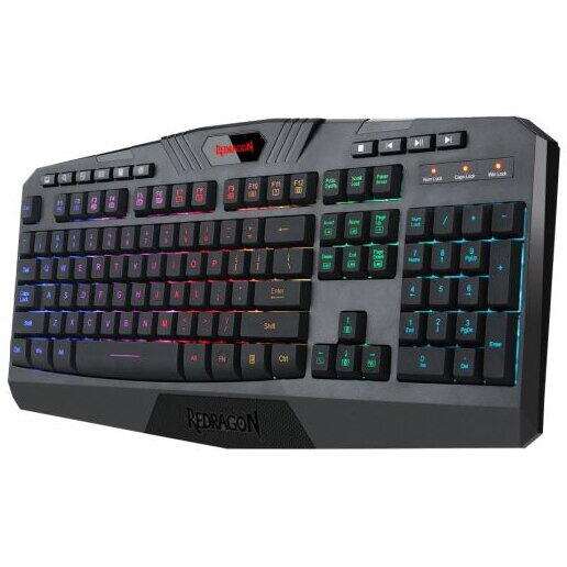 Tastatura gaming Redragon Harpe neagra iluminare RGB