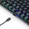 Tastatura gaming Redragon APS TKL neagra iluminare RGB switch-uri albastre