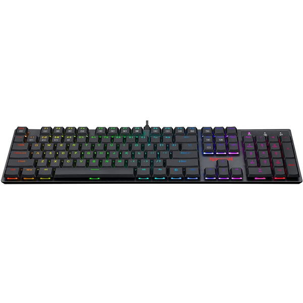 Tastatura gaming Redragon mecanica Bluetooth cu fir si wireless Apas Pro neagra iluminare RGB
