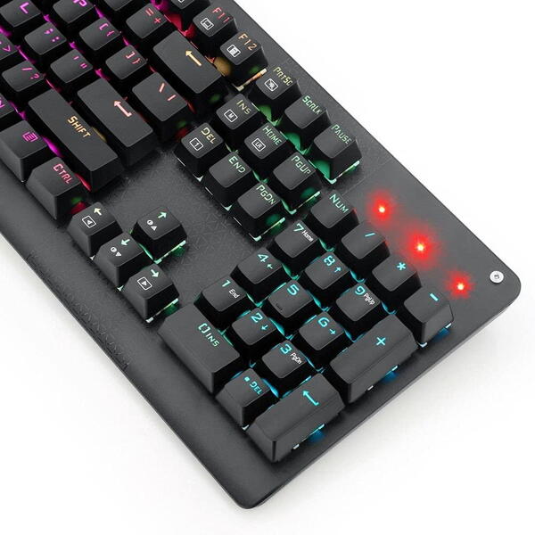 Tastatura gaming Redragon Sani neagra iluminare RGB