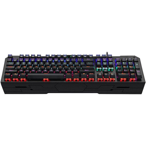 Tastatura gaming T-Dagger Battleship Rainbow neagra