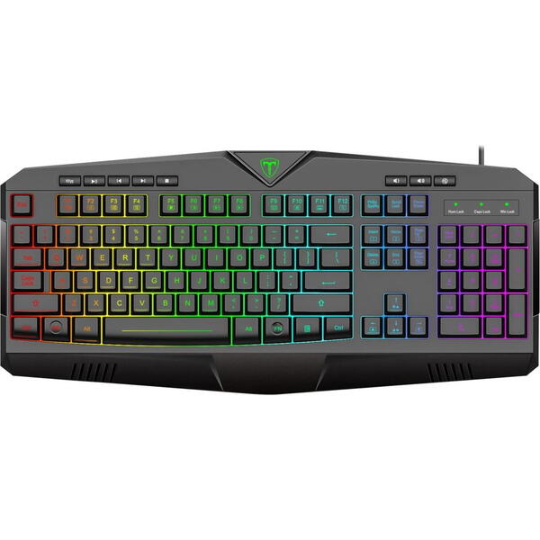 Tastatura gaming T-Dagger Submarine neagra iluminare RGB