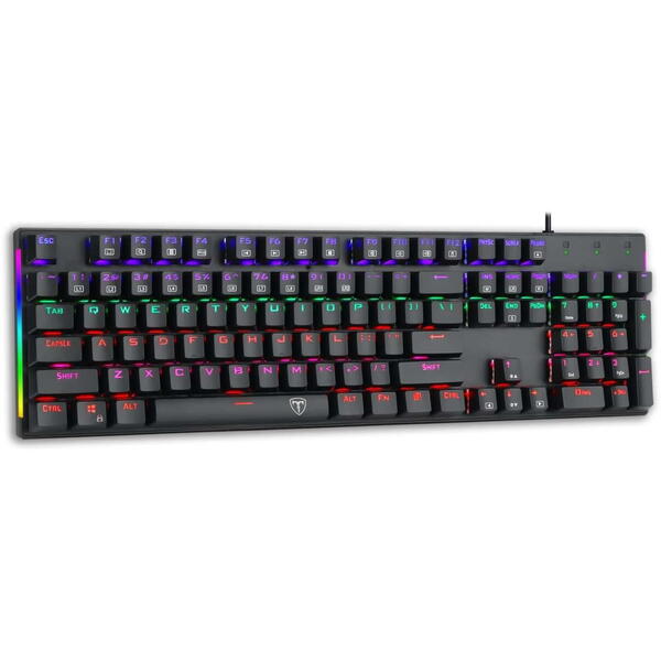 Tastatura gaming T-Dagger Naxos iluminare rainbow neagra