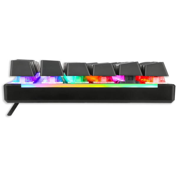 Tastatura gaming T-Dagger Naxos iluminare rainbow neagra