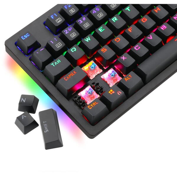 Tastatura gaming T-Dagger Bermuda iluminare rainbow