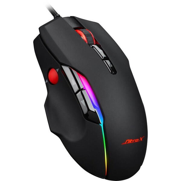 Mouse gaming Inter-Tech Mouse gaming NitroX GT-200 negru iluminare RGB