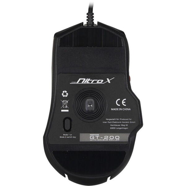 Mouse gaming Inter-Tech Mouse gaming NitroX GT-200 negru iluminare RGB