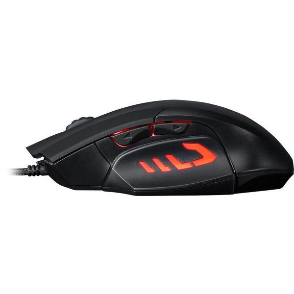 Mouse gaming Inter-Tech Mouse gaming NitroX GX-62 LED negru iluminare RGB