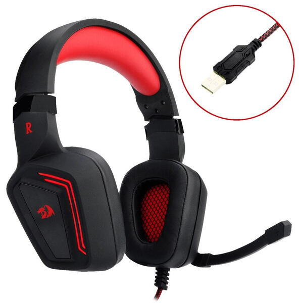 Casti gaming Redragon Muses 2 Black