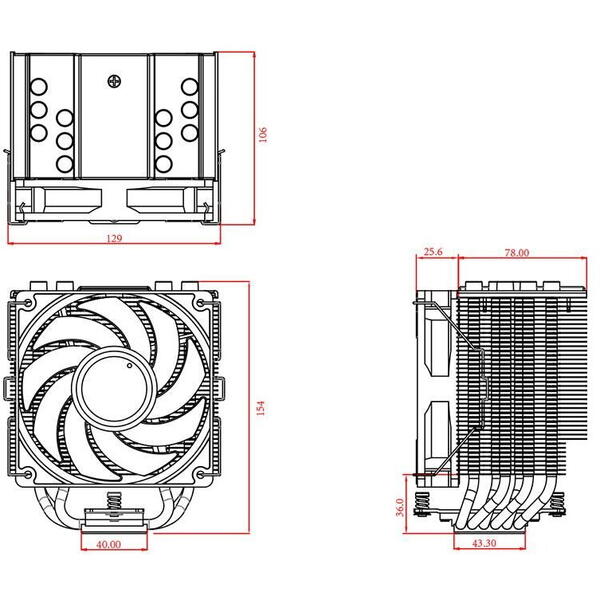 Cooler Cooler procesor ID-Cooling SE-226-XT iluminare aRGB