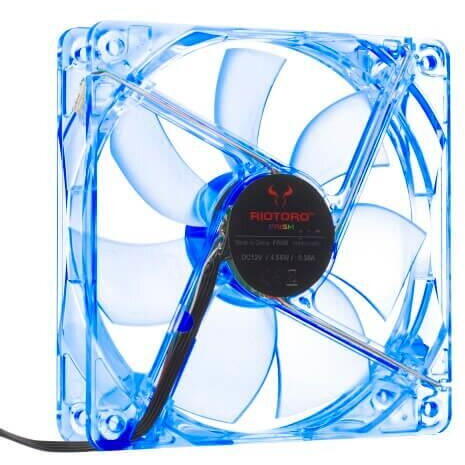Ventilator PC Ventilator Riotoro Cross-X Clear Classic 120mm iluminare albastra