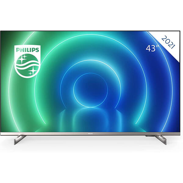 Televizor LED Philips Smart TV 43PUS7556/12 108cm 4K UHD HDR Argintiu