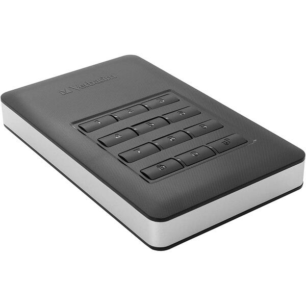 Hard Disk Extern Verbatim Store n Go Secure Portable Keypad Access 2TB USB 3.1