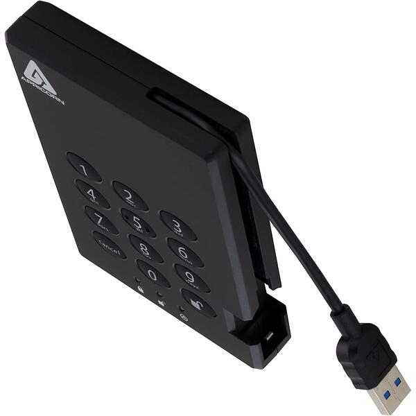 Hard Disk Extern Apricorn Aegis Padlock 3.0 2TB USB 3.0