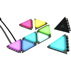 Panou de iluminat carcasa Corsair iCUE LC100 Mini triunghi - Kit de extensie a plăcilor x9 buc