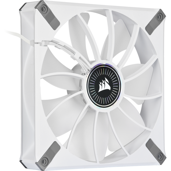 Ventilator PC Corsair iCUE ML140 RGB ELITE White Magnetic Levitation RGB 140mm Dual Fan Pack