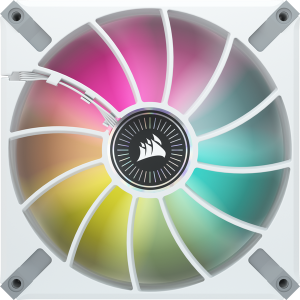 Ventilator PC Corsair iCUE ML140 RGB ELITE White Magnetic Levitation RGB 140mm, Alb