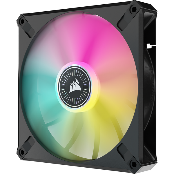 Ventilator PC Corsair iCUE ML140 RGB ELITE Magnetic Levitation RGB 140mm Dual Fan Pack, Negru