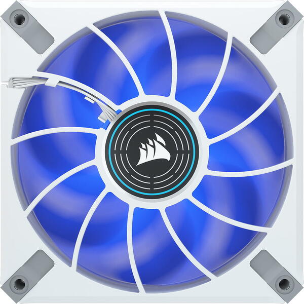 Ventilator PC Corsair ML120 LED ELITE White Magnetic Levitation Blue LED 120mm, Alb