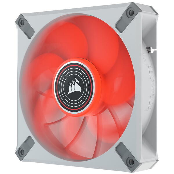 Ventilator PC Corsair ML120 LED ELITE White Magnetic Levitation Red LED 120mm, Alb