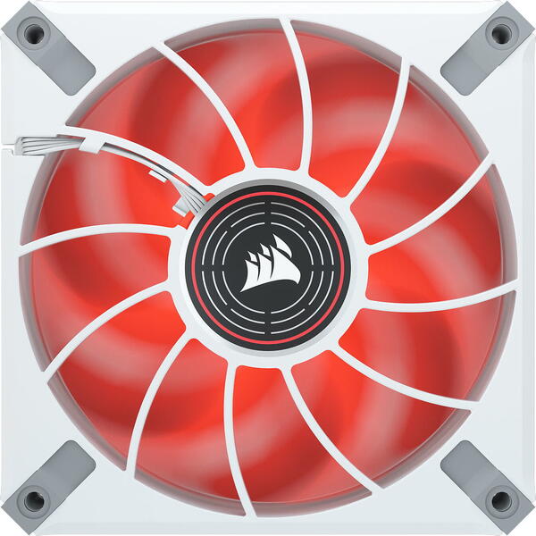 Ventilator PC Corsair ML120 LED ELITE White Magnetic Levitation Red LED 120mm, Alb